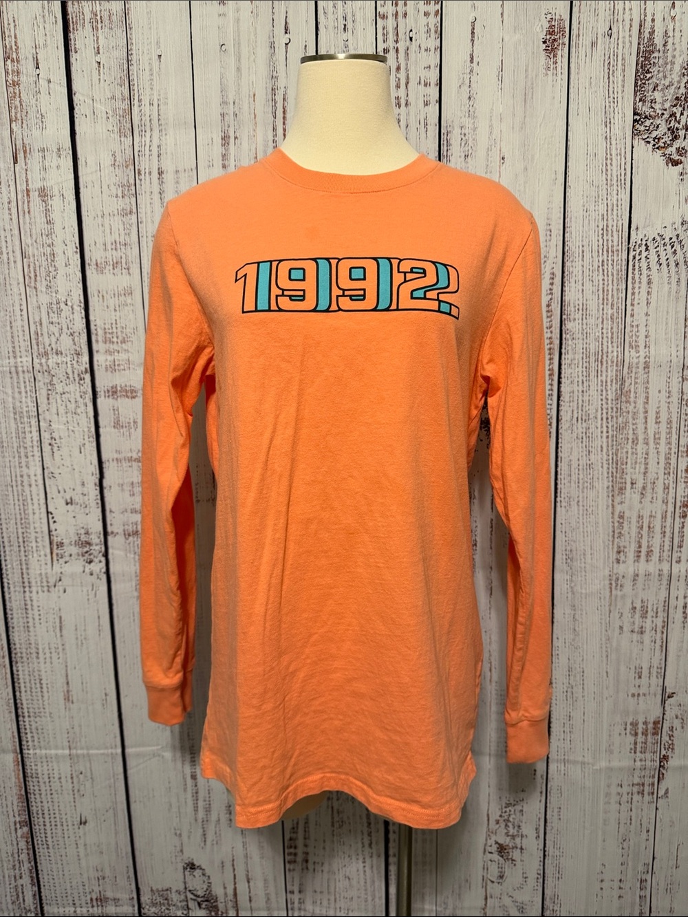 Dutch Bros Neon Orange '1992' Long‎ Sleeve Tee